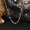 Collar Cuadrado Geométrico Minimalista de Plata de Ley 925 Cadena para Clavícula Moda Ins Estilo Fresco Sentido del Diseño Joyería Versátil para Mujeres