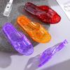 Nuevas Pantuflas de Plástico para Baño para Mujer para Usar Afuera Verano Pantuflas de Cristal Antideslizantes Pies Sin Olor Zapatos de Gelatina de Plástico Transparente