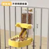 Jaula colgante para perros, hervidor para mascotas, gran capacidad, color caramelo, bebedero automático para perros y gatos.