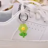 Llavero con Hebilla de Zapato de Flor de Color Caramelo Transparente Fresca Estilo Coreano Colgante de Flor de Hielo de Resina Colorida Transparente