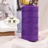 Hilo de algodón hueco redondo de 2 mm para tejer a mano DIY, bolsas de ganchillo, sombreros, cojines, pantuflas kit de materiales