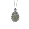Yuebao Joyería Jade Hetian Natural Plata de Ley S925 Sodalita Moneda de Cobre Pixiu Nuevo Estilo Étnico Chino Colgante Personalización