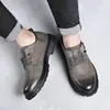 Sapatos masculinos de inverno quentes de couro confortáveis slip-on sapatos de couro modernos impermeáveis antiderrapantes sola macia superfície macia