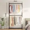 Arara de Roupas de Camada Dupla, Cabideiro, Cabides, Arara de Roupas Simples para Quarto de Casa, Economizador de Espaço, Varal de Roupas