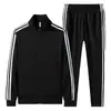 Conjunto Esportivo Casual de Primavera e Outono Masculino Cardigã com Gola Alta Moletom Tendência Mais Fácil de Combinar Casal Mesmo Estilo Solto Conjunto de Duas Peças Tendência