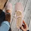 Zapatos de Malla para Mujer Cuadrados Franceses Cruzados 2026 con Lazo Zapatos de una Sola Pieza Nuevos Europeos y Americanos Primavera Florales Transpirables Zapatos Mary Jane