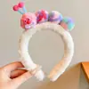Diadema de peluche de alta calidad y linda para niñas, diseñada específicamente para lavarse la cara y aplicar mascarillas faciales; liga para el pelo de dibujos animados, accesorio para el pelo antideslizante