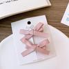 2 Piezas Pinzas para el Cabello con Lazo de Cinta de Satén Dulce Estilo Ballet Hechas a Mano Par de Pinzas Accesorios para el Cabello de Princesa para Niñas