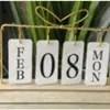Luminária de Mesa Personalizada Simples Nórdica Luz Noturna de Calendário Criativa Display Mesa Sala de Estar Quarto Decoração Enfeites