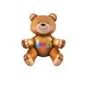 Modelado de dibujos animados oso mágico mate pastel estilo INS LOVEYOU confesión amor oso sentado globo de aluminio