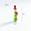 Zibo Reno de Papá Noel Glaseado Caja de Regalo de Muñeco de Nieve de Vidrio Casa Accesorios Navideños Adornos Decorativos