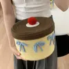Cesta de Armazenamento Pequena Criativa Casa Tecida de Algodão com Cobertura Cesta de Armazenamento de Mesa Armazenamento Multifuncional