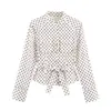 Jaqueta Feminina Estilo Camisa de Bolinhas Primavera Europeia e Americana 2026 82926 Cor da Foto Marca Fábrica de Origem