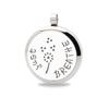 Variedad de incienso opcional de acero inoxidable de oreja ancha de 25 mm para llevar, lata hueca para esparcir aceite esencial, aromaterapia, colgante de joyería