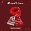 Cachecol Vermelho de Tricô de Ano Novo Presente de Aniversário de Inverno Feminino Lã Reunião Anual de Ano Novo Cachecol de Natal Ano de Aniversário