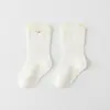 Calcetines para Bebé Otoño Nueva Llegada Algodón Grado A Sin Costuras Canalé Transpirables No Constrictivos Calcetines para Bebé Niña Niños Infantil Hasta la Pantorrilla