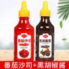 Molho de tomate, molho para salada, molho para panqueca, molho agridoce, molho de pimenta preta, molho de tomate engarrafado para uso doméstico
