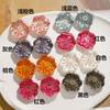 20mm colorido flor textura resina alta transparente remendo simples all-match moda jóias feminino DIY acessórios material atacado