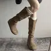 Nueva Colección Primavera y Otoño 2026: Botines Plisados de Moda y Versátiles para Mujer, Botas Estilo Vaquero Occidental de Gamuza tipo Martin, y Botas Largas Estilo Birkenstock