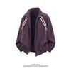 Chaqueta de Raya Retro Americana con Cuello Alto para Hombre Otoño Tendencia Marca Scoundrel Guapo Holgada Casual Versátil Ropa Exterior de Pareja de Alta Gama