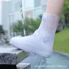 Capa de Chuva para Sapato Dia Chuvoso Impermeável à Prova d'Água Antiderrapante Espessada Resistente ao Desgaste Capa para Sapato Uso Externo Masculino e Feminino Calçados Altos para Chuva Galochas