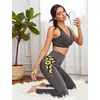 Leggings esportivas de yoga de cor contrastante novas para Europa e Estados Unidos, cintura alta, elástico nos quadris, calças justas, grande quantidade em estoque