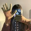 Guantes de Punto Coreanos Gruesos para Otoño e Invierno, de Dedos Libres, Doble Uso, Bloques de Color, Guantes de Lana de Dedos Separados, Modernos, Compatibles con Pantalla Táctil