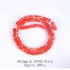 Accesorios para Joyería DIY Cuentas Espaciadoras Venta al por Mayor Trabajos con Cuentas Rectangular Piedra Imperial Ágata Roja Aventurina Tubo Redondo Cuentas Pulsera