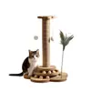 Rascador y tabla para gatos, resistente al desgaste y duradero, estructura de escalada vertical integrada, juguete para gatos para aliviar el aburrimiento, cuerda de cáñamo, duradero para rascar, escalada de sisal