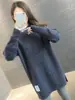 Suéter de mujer de longitud media que cubre las caderas, colección otoño e invierno 2026, engrosado, adecuado para mujeres petite, elegante vestido base para combinar con un abrigo
