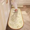 Alfombrilla de Piso de Tierra de Diatomeas Estilo Americano de Gama Alta Retro para Cocina, Alfombrilla Antideslizante Absorbente de Agua de Secado Rápido para el Hogar, Alfombra Resistente al Desgaste y a la Suciedad
