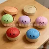 Brinquedo de pão para alívio de estresse, colorido, com vaporizador, brinquedo de pão realista de tamanho grande, pão com expressão, rebote lento