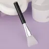 Mango Inclinado Cabeza Suave Cepillo de Silicona para Mascarilla Facial Spa Brocha para Mascarilla Facial de Silicona Salón de Belleza