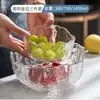 Bol de cristal para ensalada con patrón de martillo engrosado y borde dorado al por mayor, juego de vajilla transparente estilo nórdico, plato para postre, bol de cristal