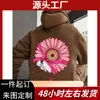 Sudadera con capucha transfronteriza Exportación Moda masculina Patrón de flores grandes Deseo Amazon Temu Uno
