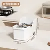 Caja Organizadora de Utensilios de Cocina para el Hogar Personalizada Cajón Tipo Estante para Tapas de Ollas Caja Organizadora de Artículos Varios con Polea de Tapa Abierta