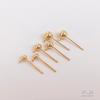 Aretes de Bola Colgante Rellenos de Oro de 14K que Conservan el Color Aretes de Frijol de Aguja Aretes de Cuentas Redondas Aretes DIY Hechos a Mano Materiales para Accesorios de Aretes