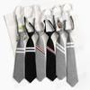 La misma corbata gris tb de Wang Xinling para gente perezosa estilo jk universitario corbata rayada pequeña para mujeres pareja