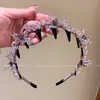Diadema de Peine de Dientes de Cristal de Gama Alta Coreana para Mujer Estilo Nuevo Temperamento Alto Presionador de Cabello Superior Diadema Accesorios para el Cabello para Exteriores de Alta Gama