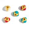 Producto Nuevo 2024: Cordón para Pulsera DIY Chapado en Oro con Turquesa Azul de Tres Caras, Turquesa Roja y Jade con Agujero Pasante, Accesorios de Joyería