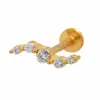 Aretes de Joyería, Aretes de Acero Inoxidable con Circonita, Tachuelas de Labios de Cristal Blanco de Alta Gama de Nicho, Bisutería