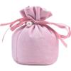 Bolsa de franela de microfibra con fondo redondo para guardar joyas, bolsa de regalo universal de doble capa, color negro.