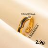 304 Aço Inoxidável Moda All-match Preto e Branco Gota Óleo Anel de Abertura Personalidade Irregular Simples Casal Anel em estoque