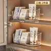 Caja de almacenamiento para gabinete de espejo, interior de gabinete de baño, estantes de pared de capas, organizador de cosméticos, labiales y mascarillas para baño