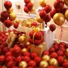 Decoración de Globos para Habitación de Boda Globos de Doble Capa Color Granada Rojo Rubí Set de Globos de Celebridad de Internet Decoración de Boda Globos de Boda