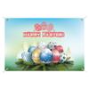 Suministros del Fabricante Tela de Fondo de Conejo de Pascua Transfronterizo Decoración Exterior Bandera Colgante Poliéster 100D Impresión Digital