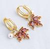 Moda Explosões Maple Leaf Brincos Elegantes Colar Nicho Design High-end Luz Brincos de Luxo Brincos Versáteis Atacado Feminino