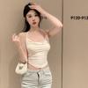 Camisola para Mujer con un Estilo Maduro, Puro y Atractivo, Diseño Dulce y Picante, Nuevo Modelo de Verano, Cuello Halter, Atado, Top Corto para Abrigo, Corte Ajustado