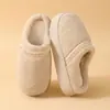 Dropshipping Transfronterizo Invierno Encaje Felpa Algodón Pantuflas Al Por Mayor Hombres y Mujeres Suela Gruesa Antideslizantes Interiores y Exteriores Cálidas Pantuflas de Algodón Invierno