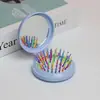 Peine Pequeño Plegable con Bolsa de Aire y Espejo de Maquillaje DIY Lindo para Niña Peine de Masaje para la Cabeza con Cojín de Aire Espejo Integrado Venta al Mayoreo